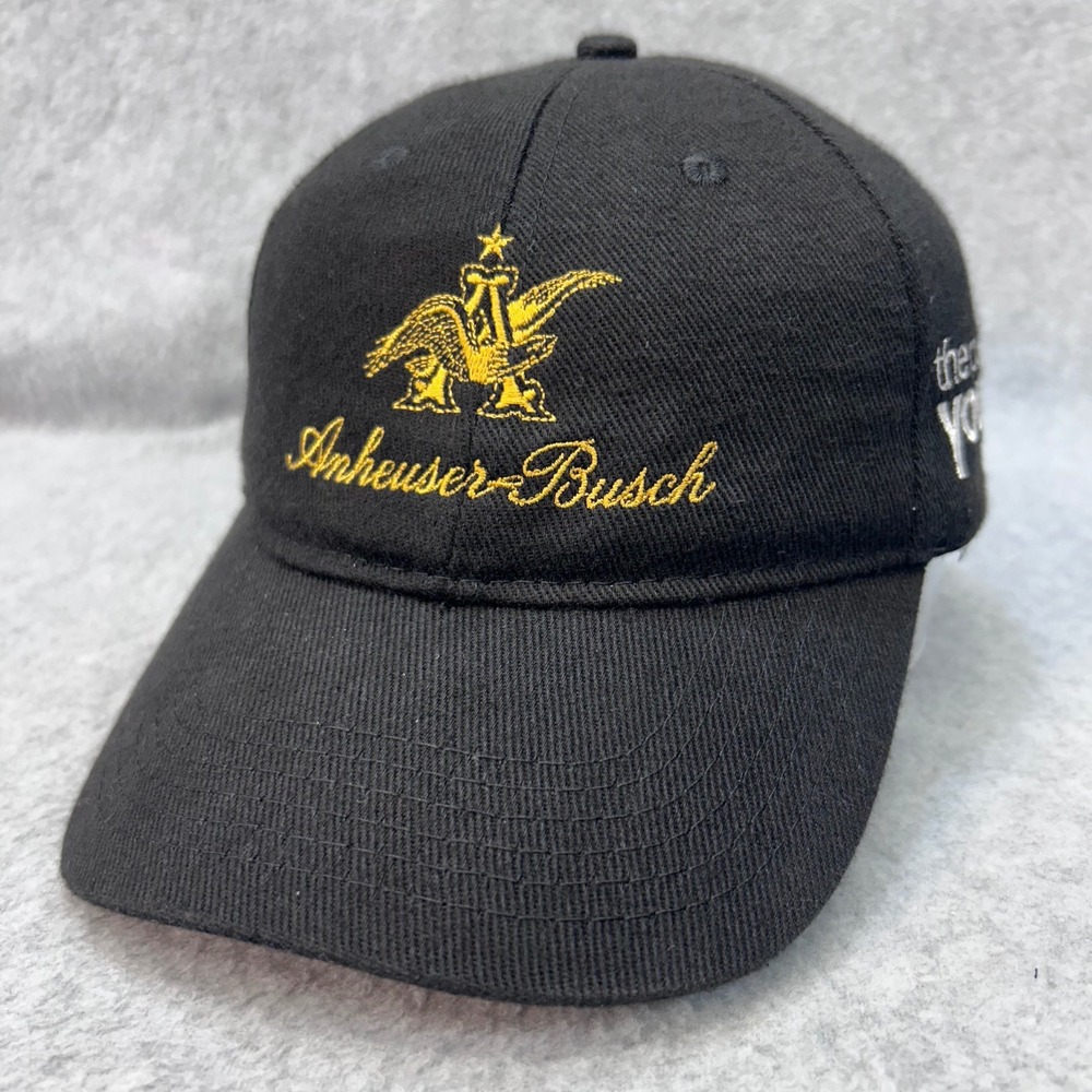 Anheuser Busch Logo Mens Black Apollo Baseball Hat Power of Youxus OSFA